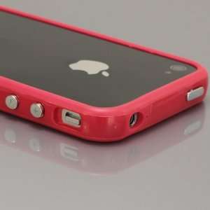  Red Bumper Case for Apple iPhone 4 [Total 60 Colors] +Free 
