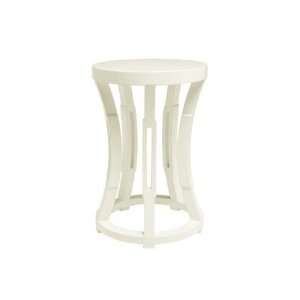  Bungalow 5 Hourglass White Stool/Side Table