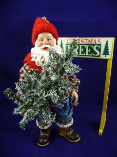Possible Dreams   Clothtique Santa Claus Selling Christmas Trees   Pre 
