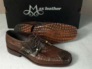 Max Caiman Alligator/Ostrich Dress Shoes 9.5 D NEW $750  