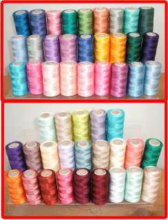 50 Spools of Sewing Machine Silk Art Embroidery Thread  