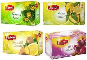   LIPTON Lemon&Ginger, Lemon&Mint, Plum&Cinnamon and Fennel Tea 20 Bags