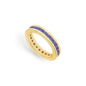   Blue Sapphire Eternity Band  14K Yellow Gold   1.00 CT TGW Jewelry