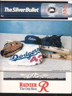 1989 Scorecard Salem Dodgers VS Everett Giants  