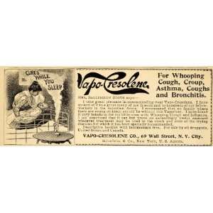  1898 Vintage Ad Vapo Cresolene Sick Baby Quackery Cure 