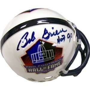  Signed Bob Griese Mini Helmet   with HOF 90 Inscription 