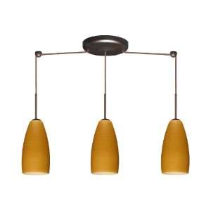   Chrissy Three Light Halogen Pendant with Bronze Metal Finish from th