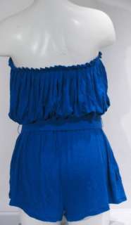Trina Turk Sunray Azul Blue Romper Swimsuit Cover Up M Medium NWT New 