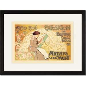  Black Framed/Matted Print 17x23, Arenys de Munt 