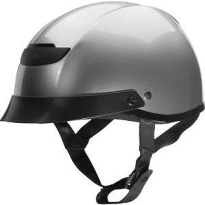  Z1R Solid Adult Vagrant Cruiser Motorcycle Helmet   Silver 