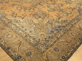 10x13 Handmade Mutted Colores Genuine Antique Persian Tabriz Wool Room 