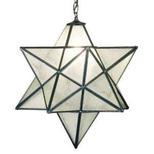  Moravian Clear Star Pendant 18 Inches W