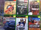 Lot of 6 Xbox 360 compatible games w/cases XB 106 Red Faction Rainbow 