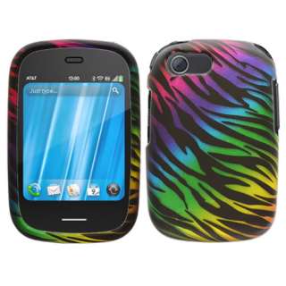 HP Veer 4G Black Rainbow Zebra Hard Case Cover  