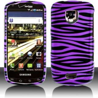 PURPLE BLACK ZERBA SKIN CASE FOR SAMSUNG DROID CHARGE  