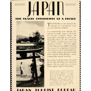 1934 Ad Japan Tourist Bureau Travel Island Empire Asia   Original 