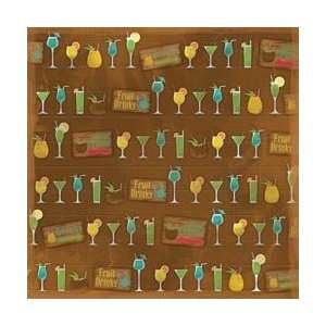  New   Tropical Vacation Paper 12X12   Island Drinks by 