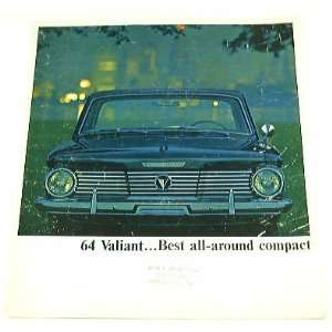    1964 64 Plymouth VALIANT BROCHURE Signet V200 V100 