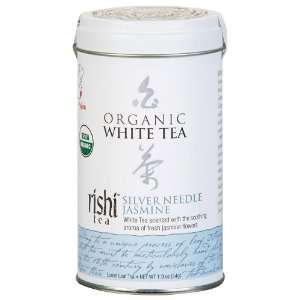 com Rishi Tea   Org Slvr Needle Jasmin Wht Tea, 1.9 oz loose leaf tea 