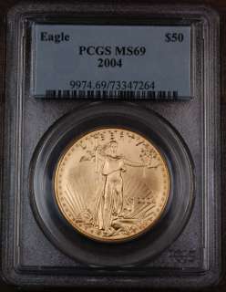 2004 $50 Gold American Eagle Coin, PCGS MS 69  