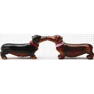 Dachshund Dogs 2 1/2 tall Magnetic Salt and Pepper Shakers