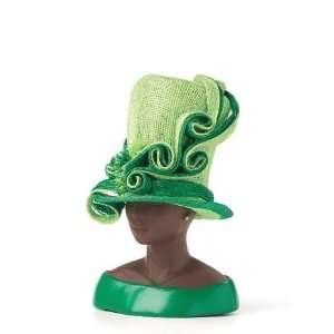   Green Sinamay Figurine   Harriet Rosebud Miniature Hat