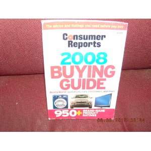 Consumer Reports Buying Guide 2008   Best & Worst Appliances, Cars 