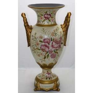 New Ceramic & Poly Resin Hand Painted Urn centerpiece  