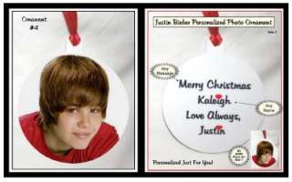 JUSTIN BIEBER #4 Personalized Photo Ornament NICE GIFT  