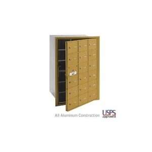 18 Door (17 usable) 4B+ Horizontal Mailboxes   Gold   Front Loading  