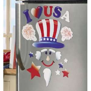 Set Of 21 Patriotic I Love Usa Decorative Magnets By Collections Etc
