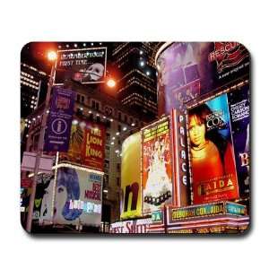  Broadway at Night New york Mousepad by  Office 