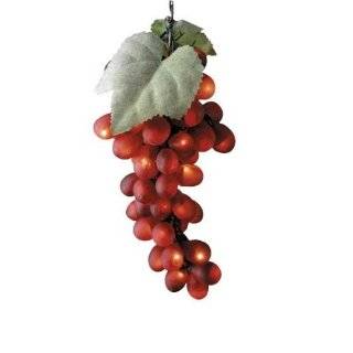   Lighting 10 Inch Triple Grape Cluster with 144 Micro Lights, Red