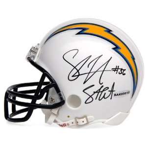   Diego Chargers Mini Helmet Inscribed Lights Out 
