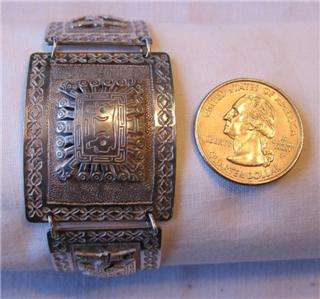 OLD Peruvian Mexico? Pre Columbian 900 Silver BRACELET  