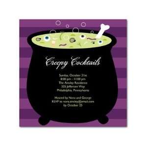 Halloween Party Invitations   Creepy Cocktail By Pinkerton Design