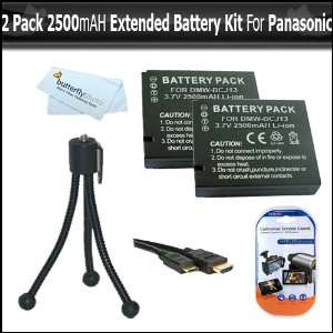  2 Pack Battery Kit For The Panasonic DMC LX5 Camera 