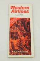 Western Airlines Public Timetable Schedule TT 1986 Bryce Canyon Utah 