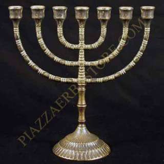 CANDELIERE OTTONE CANDELABRO EBRAICO 7 FIAMME 700 800