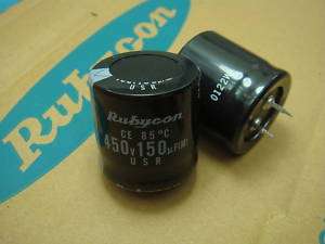 50PCS 150uF 450V RUBYCON USR capacitor TUBE AMP CAP  