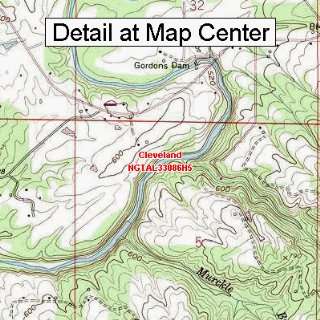  USGS Topographic Quadrangle Map   Cleveland, Alabama 
