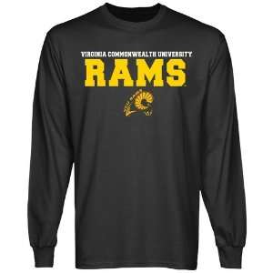  NCAA VCU Rams Charcoal University Name Long Sleeve T shirt 