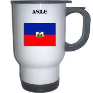  Haiti   ASILE White Stainless Steel Mug 