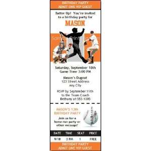  Baltimore Orioles Colored Ticket Invitation Sports 