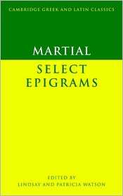 Martial Select Epigrams, (0521555396), Martial, Textbooks   Barnes 