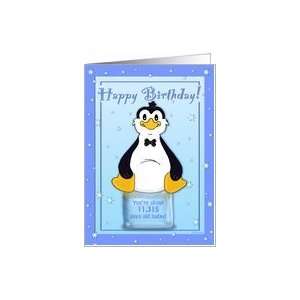   31st Birthday   Penguin on Ice Cool Birthday Facts Card Toys & Games