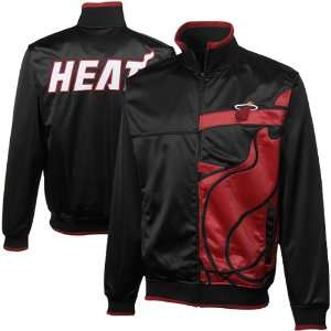   Miami Heat Vanguard Full Zip Track Jacket   Black