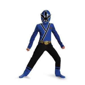  Blue Samurai Power Ranger Costume and Sword Gift Set (Size 