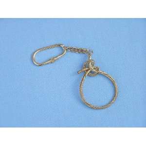  Brass Lariat Loop Knot Key Chain 5   Brass Nautical 