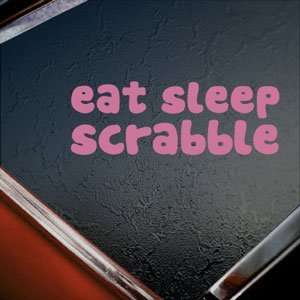 EAT SLEEP Scrabble Pink Decal Car Truck Window Pink Sticker